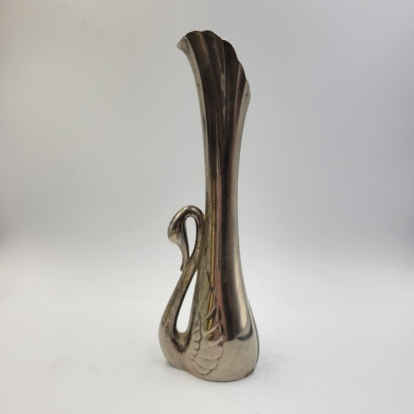 Vintage Silver Plated Swan Bud Vase - Picture 1 of 6